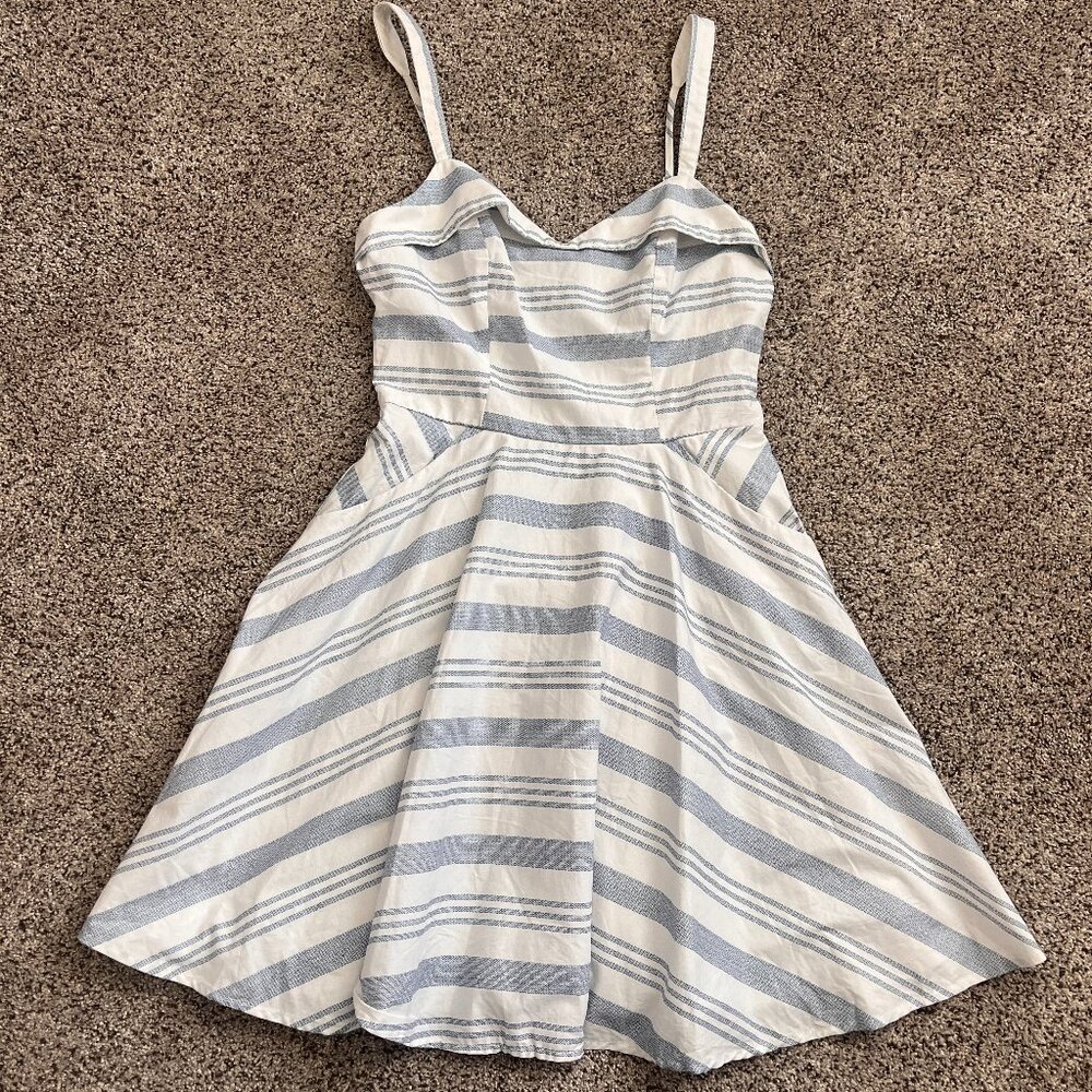 Jun & Ivy Blue-white stripe Dress Size M Womens